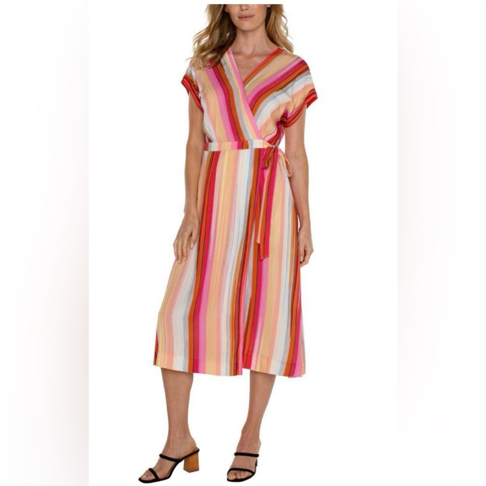 Liverpool Multicolor Striped Dress